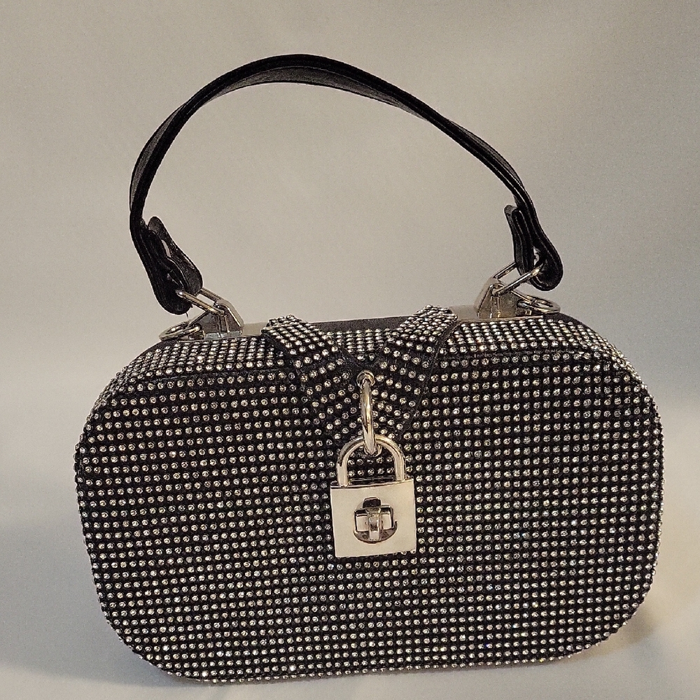 Glamorous Black and Silver Clutch